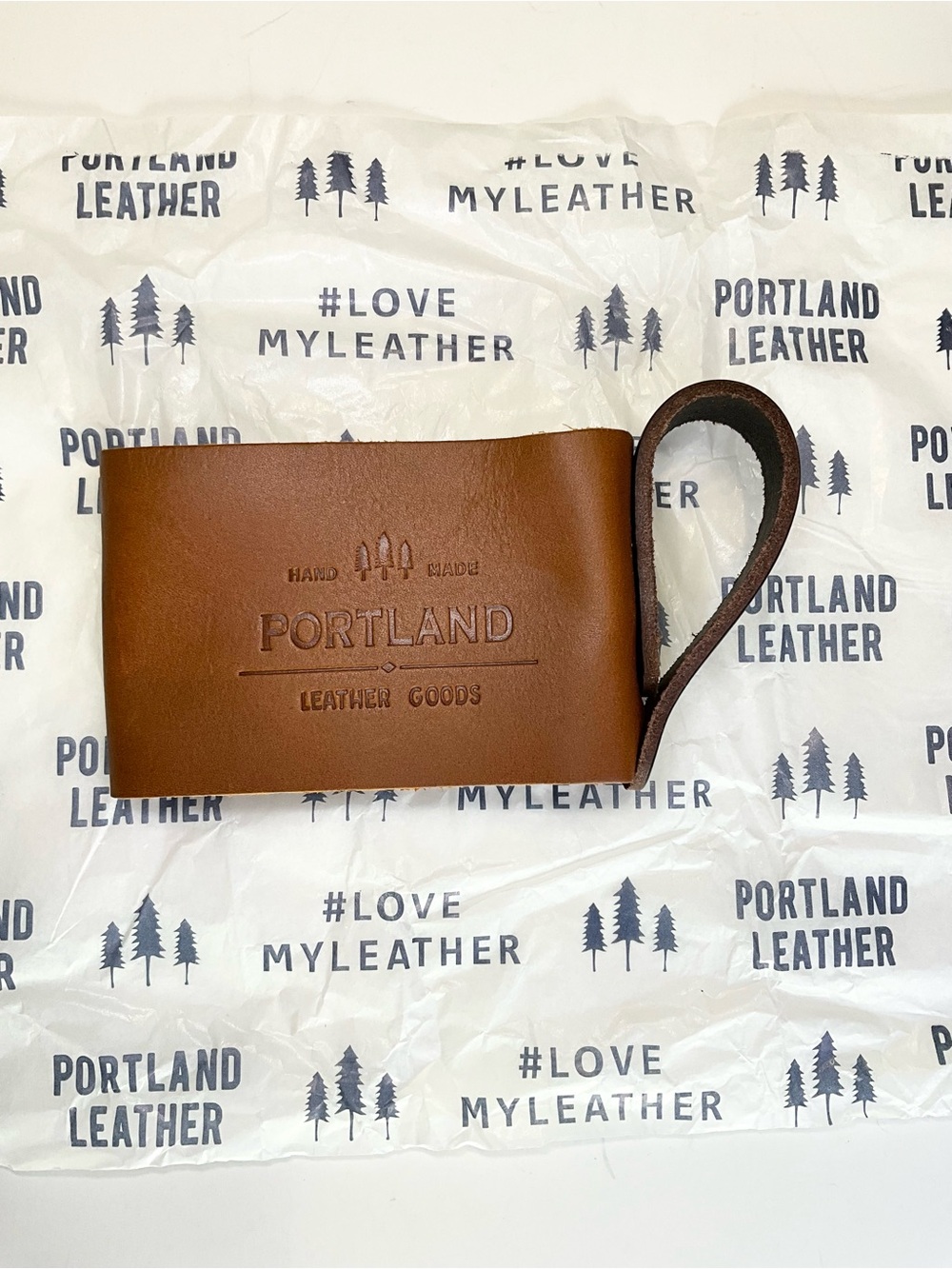 Portland Leather Goods Mug/Cup Holder in Honey-NEW